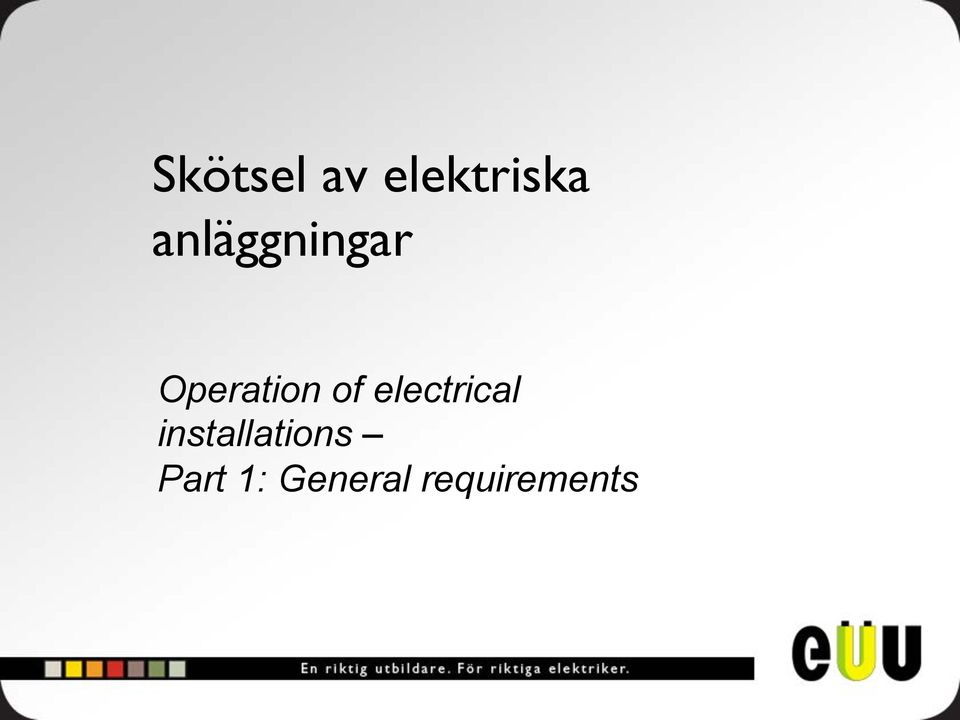 electrical installations