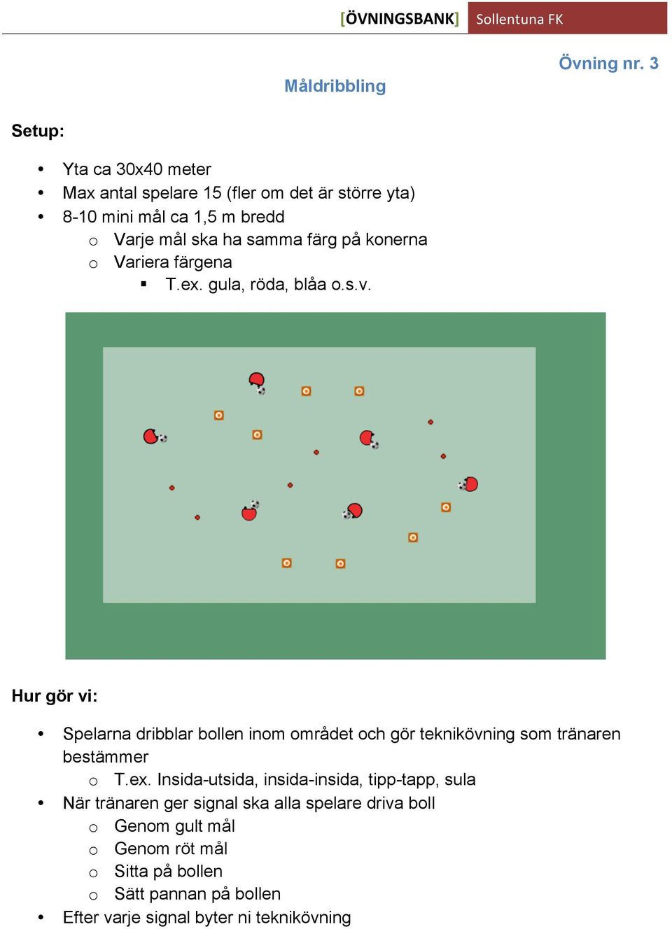 på konerna o Variera färgena T.ex. gula, röda, blåa o.s.v.