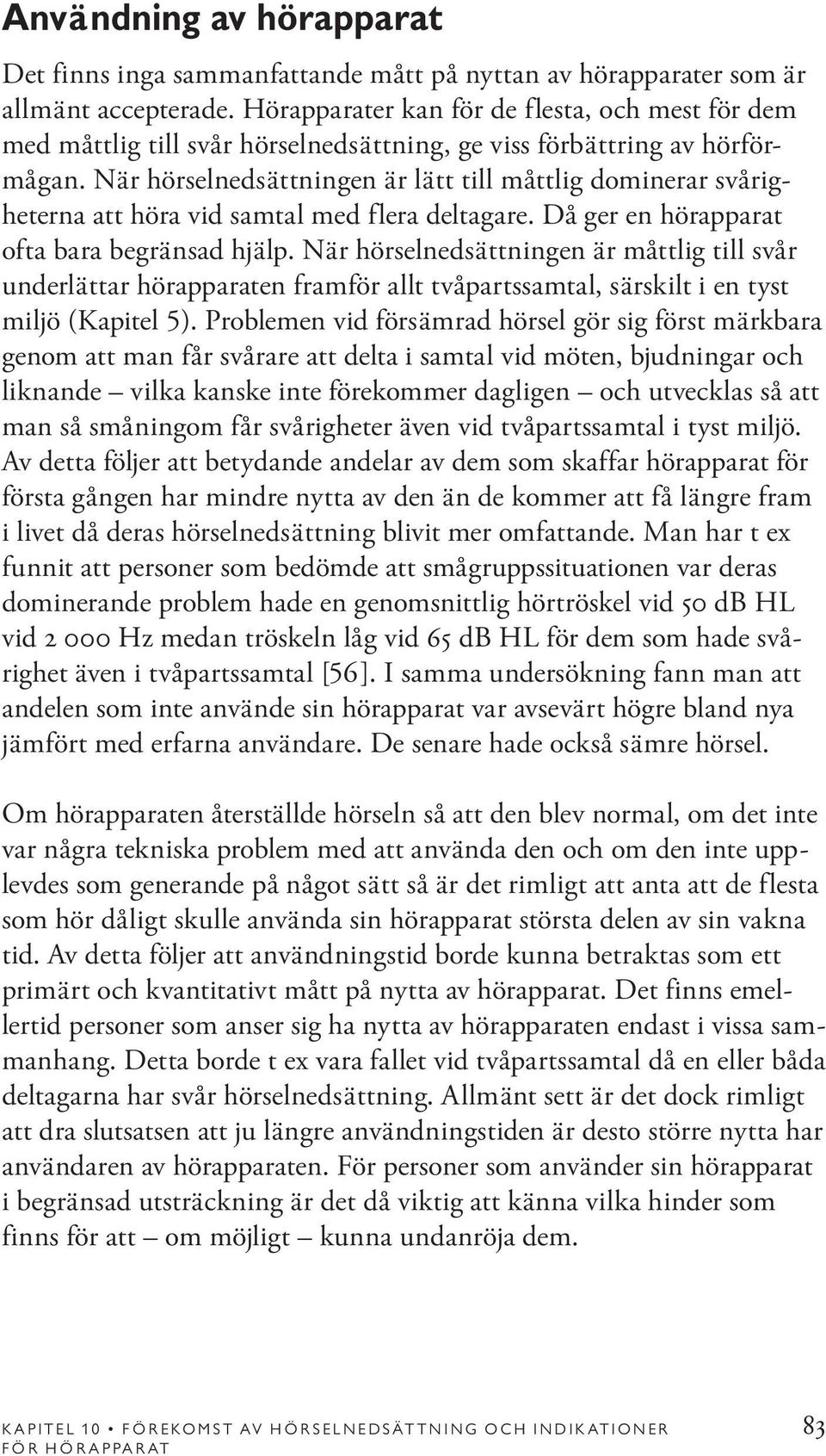 10. Förekomst av hörselnedsättning och indikationer för hörapparat - PDF  Gratis nedladdning