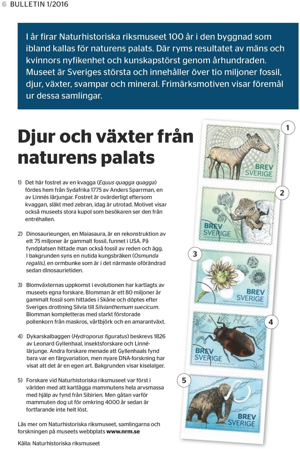 Frimärksmotiven visar föremål ur dessa samlingar.