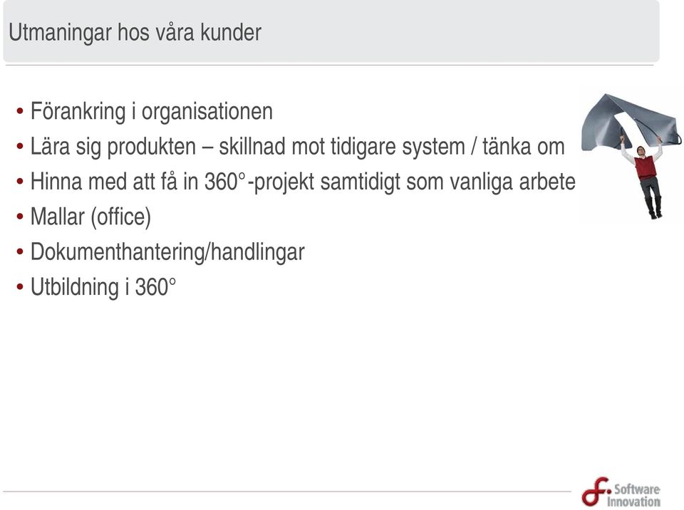 med att få in 360 -projekt samtidigt som vanliga arbete