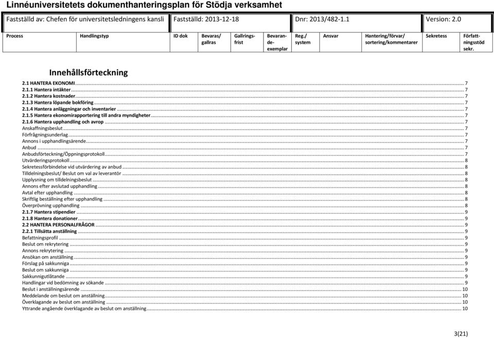 .. 7 Utvärderingsprotokoll... 8 förbindelse vid utvärdering av anbud... 8 Tilldelningsbeslut/ Beslut om val av leverantör... 8 Upplysning om tilldelningsbeslut... 8 Annons efter avslutad upphandling.