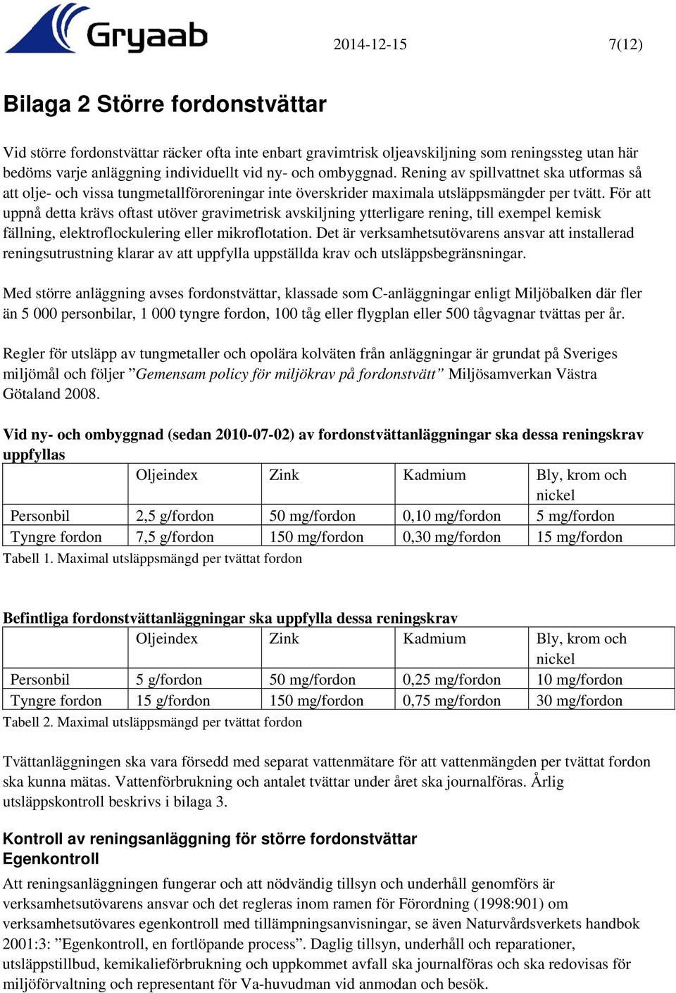 För att uppnå detta krävs oftast utöver gravimetrisk avskiljning ytterligare rening, till exempel kemisk fällning, elektroflockulering eller mikroflotation.