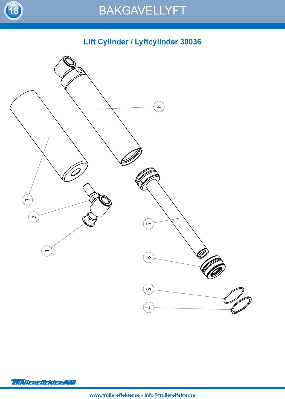 Lyftcylinder 30036
