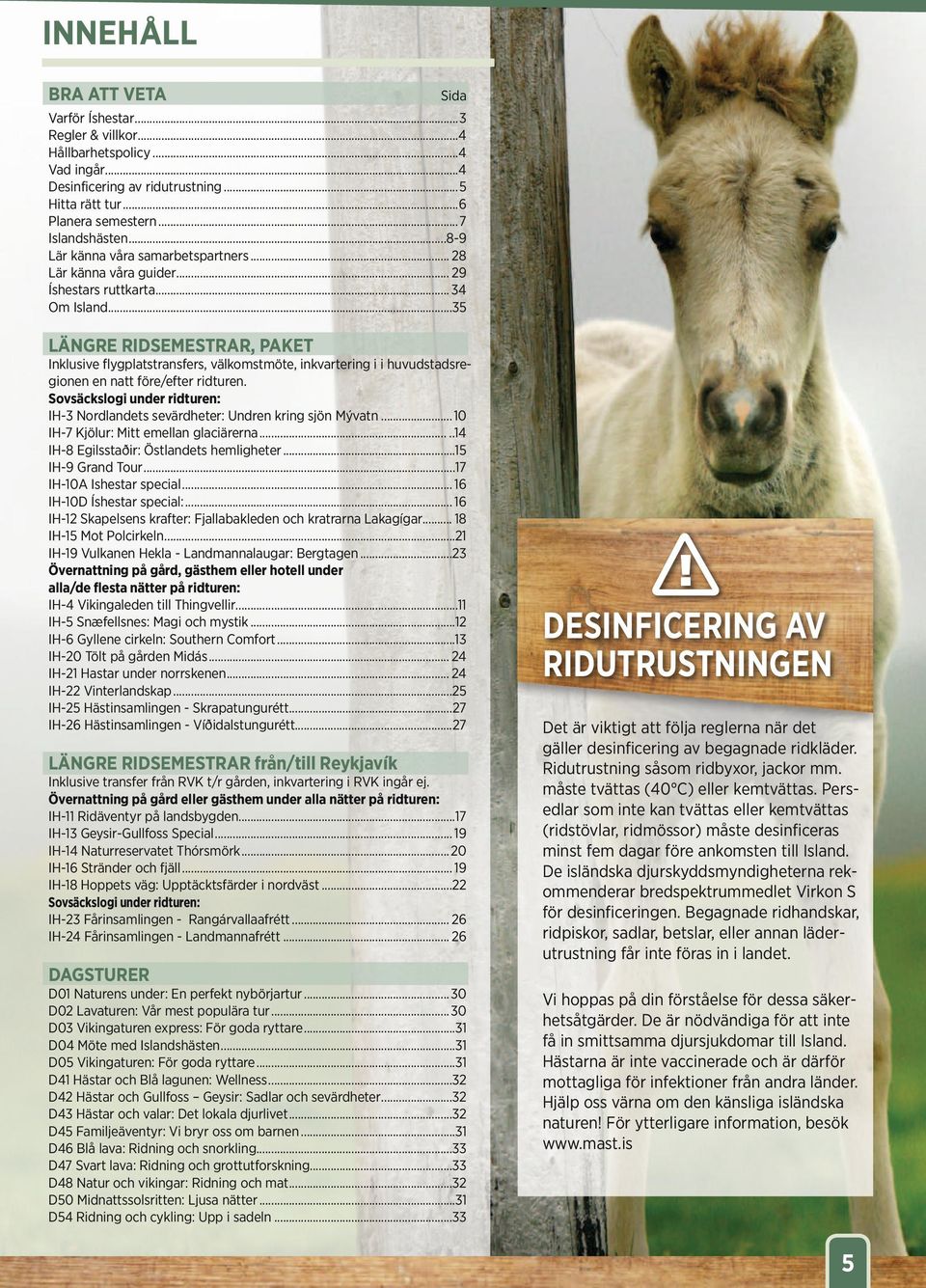 ..35 LÄNGRE RIDSEMESTRAR, PAKET Inklusive flygplatstransfers, välkomstmöte, inkvartering i i huvudstadsregionen en natt före/efter ridturen.
