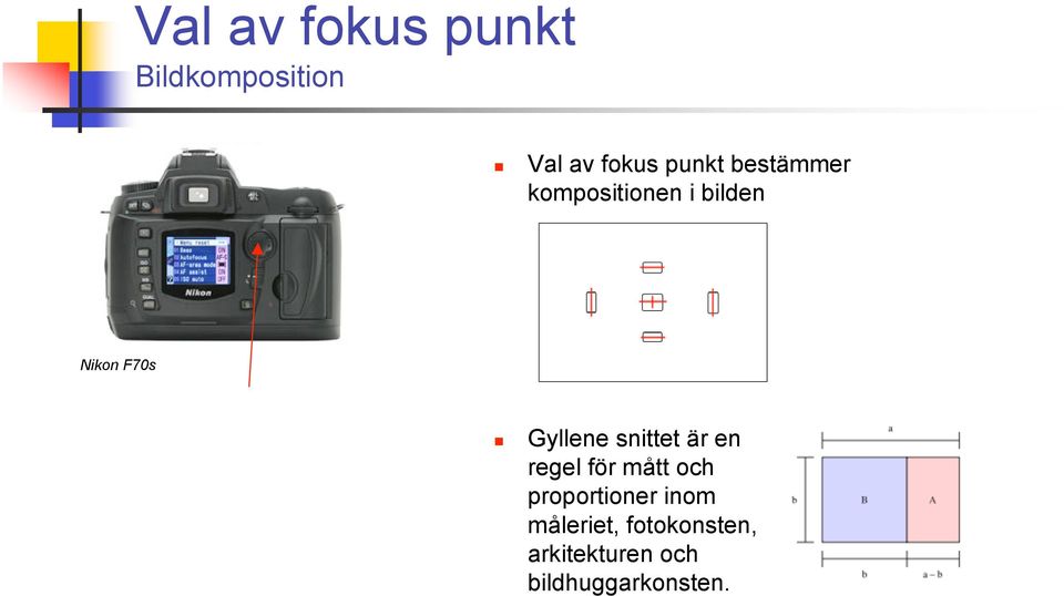 snittet är en regel för mått och proportioner inom