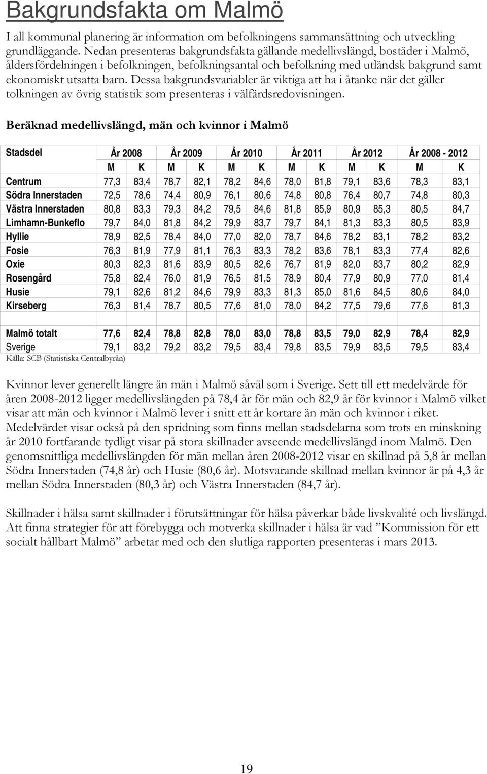 Dessa bakgrundsvariabler är viktiga att ha i åtanke när det gäller tolkningen av övrig statistik som presenteras i välfärdsredovisningen.