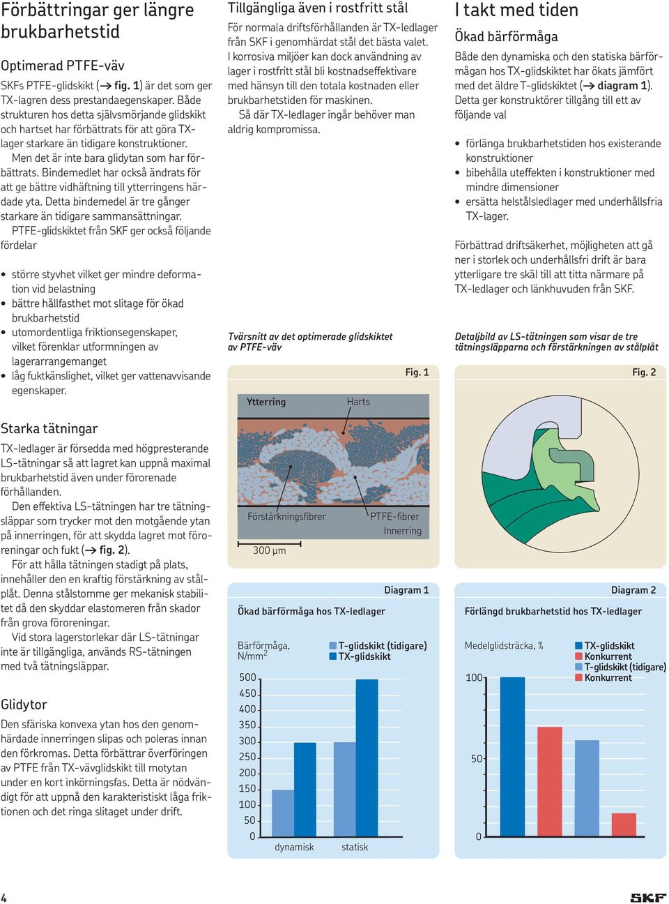 Bindemedlet har också ändrats för att ge bättre vidhäftning till ytterringens härdade yta. Detta bindemedel är tre gånger starkare än tidigare sammansättningar.