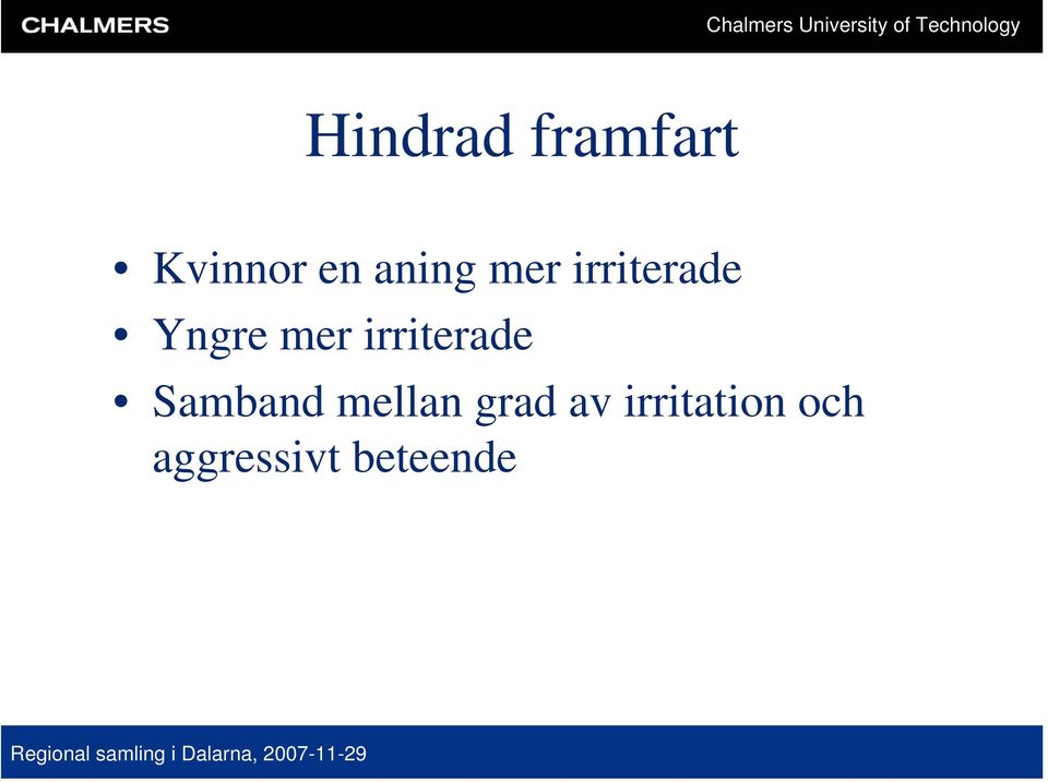 irriterade Samband mellan grad