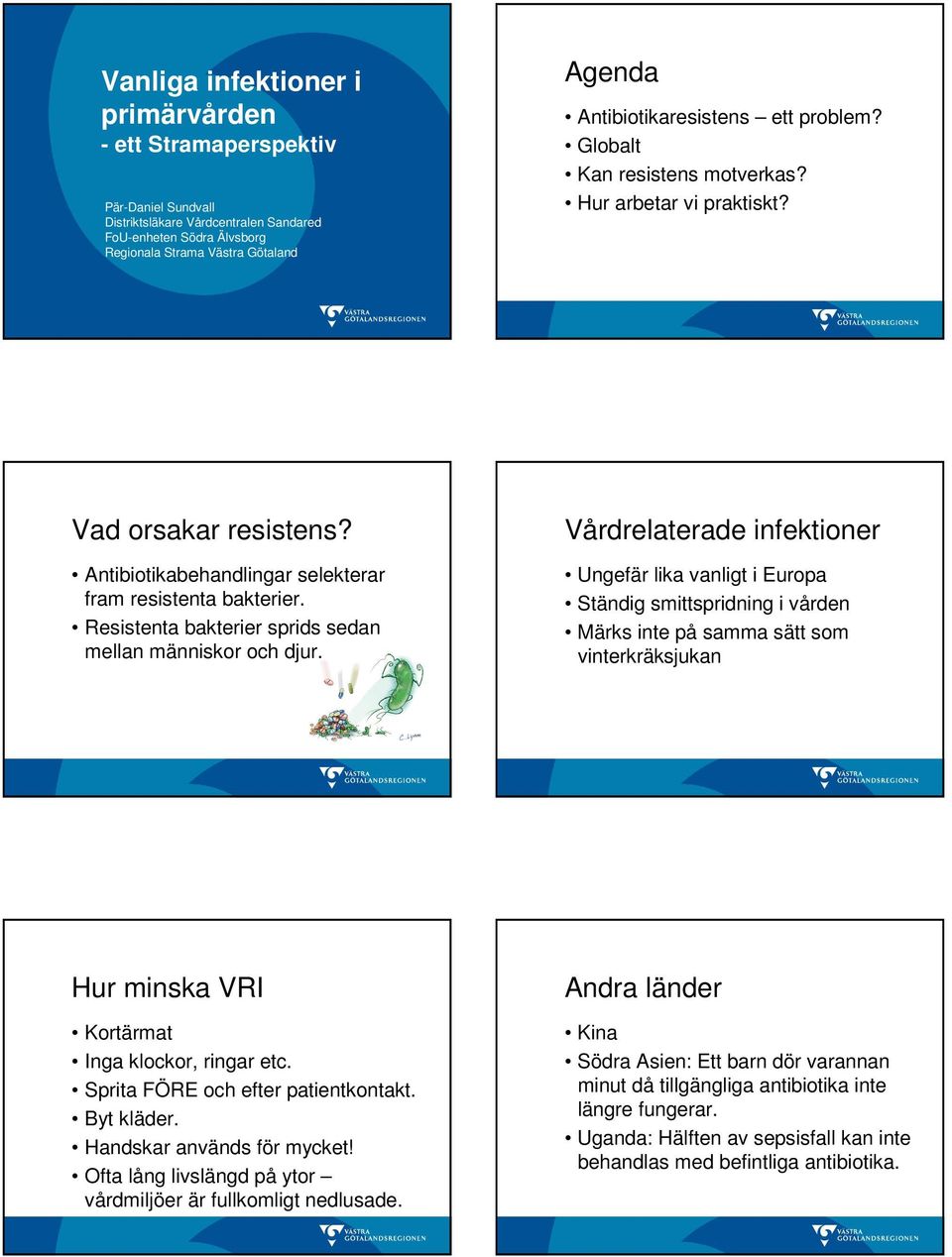 Resistenta bakterier sprids sedan mellan människor och djur.
