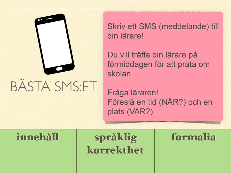 om skolan. BÄSTA SMS:ET Fråga läraren!