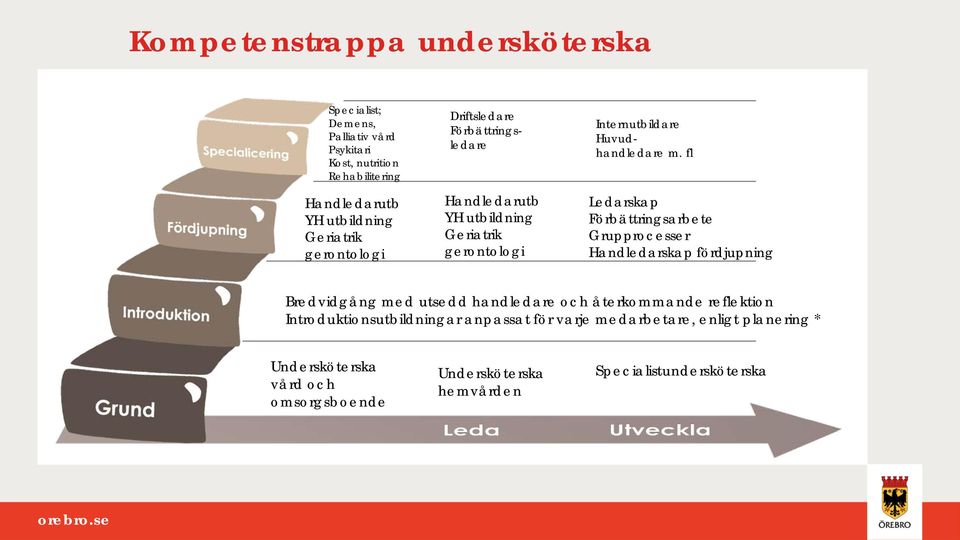 fl Ledarskap Förbättringsarbete Grupprocesser Handledarskap fördjupning Bredvidgång med utsedd handledare och återkommande reflektion