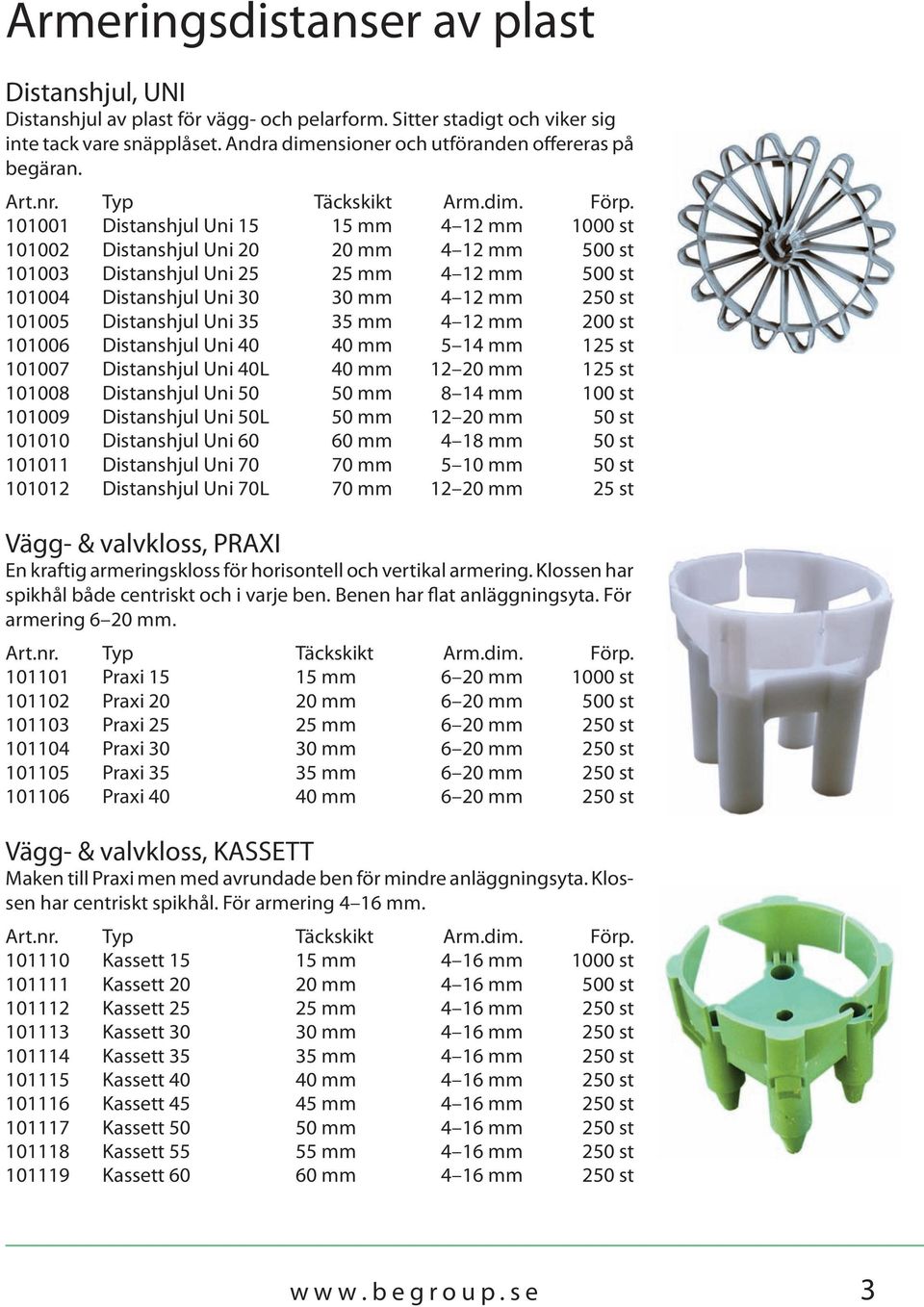 101001 Distanshjul Uni 15 15 mm 4 12 mm 1000 st 101002 Distanshjul Uni 20 20 mm 4 12 mm 500 st 101003 Distanshjul Uni 25 25 mm 4 12 mm 500 st 101004 Distanshjul Uni 30 30 mm 4 12 mm 250 st 101005