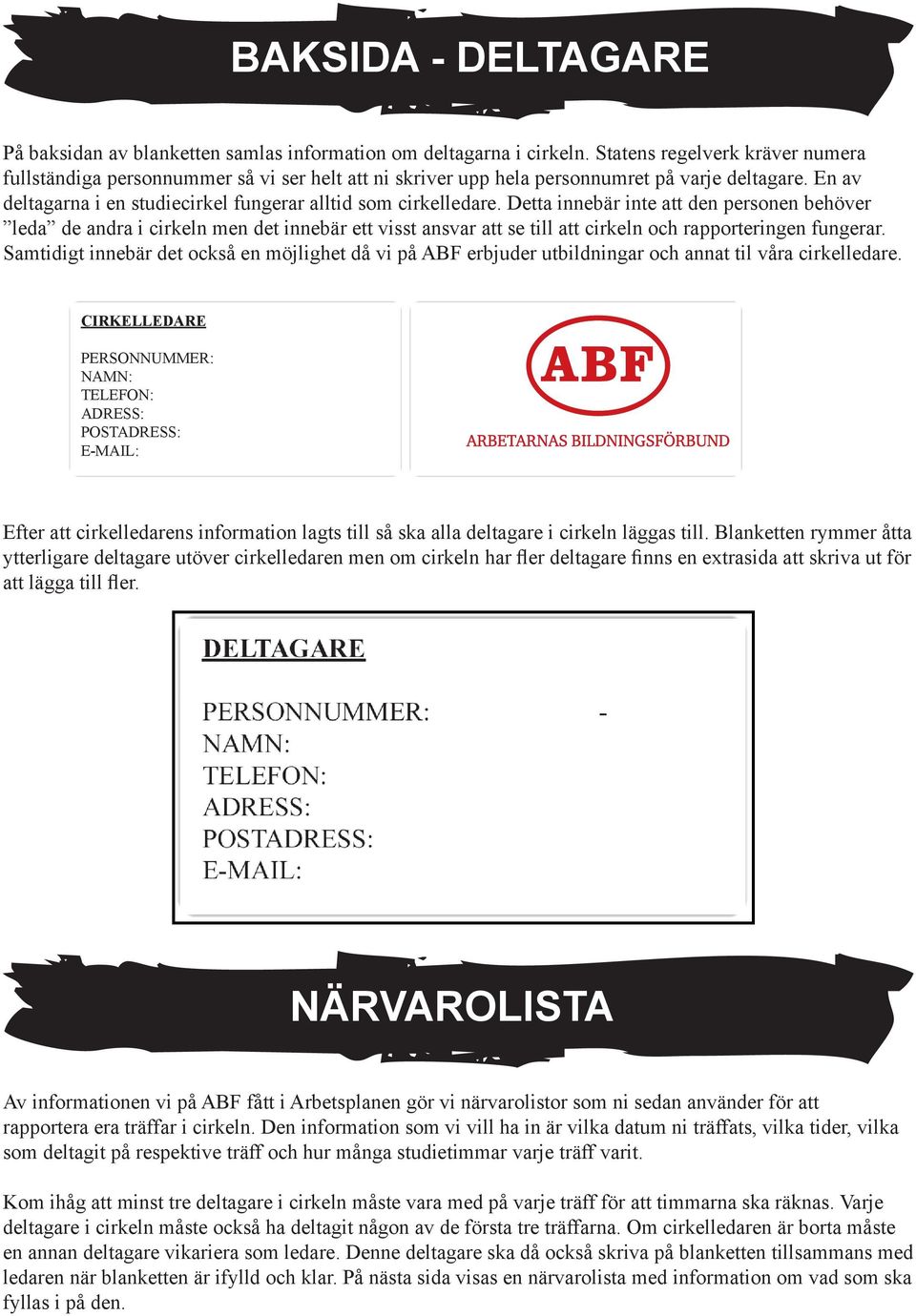 Detta innebär inte att den personen behöver leda de andra i cirkeln men det innebär ett visst ansvar att se till att cirkeln och rapporteringen fungerar.