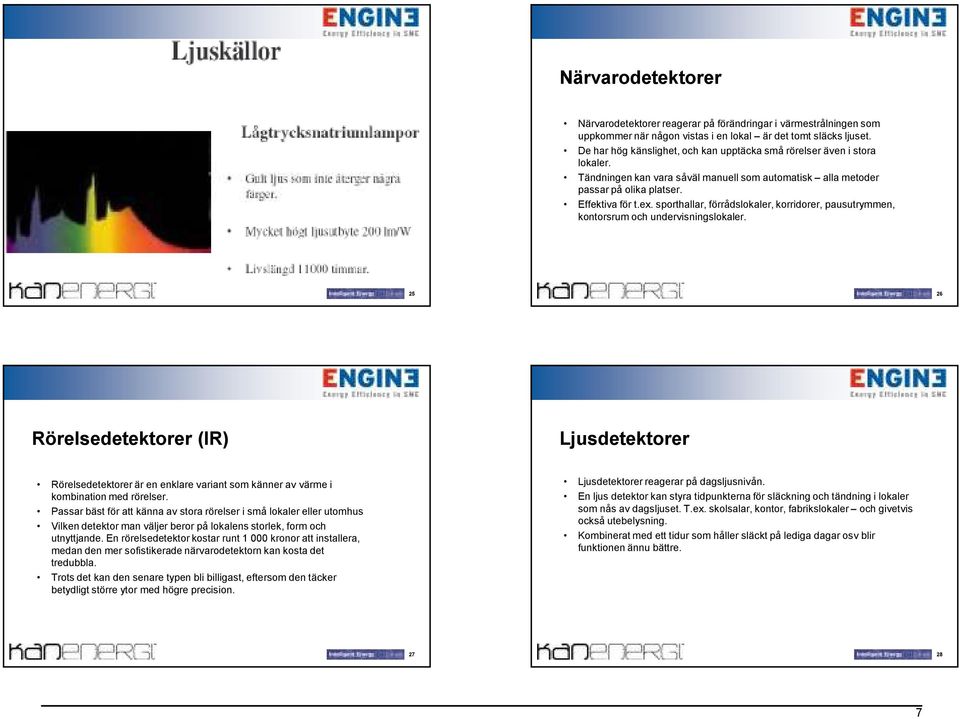 sporthallar, förrådslokaler, korridorer, pausutrymmen, kontorsrum och undervisningslokaler.