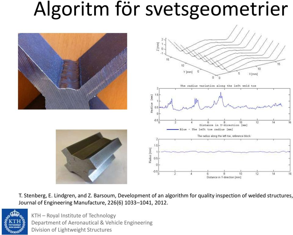 Barsoum, Development of an algorithm for quality