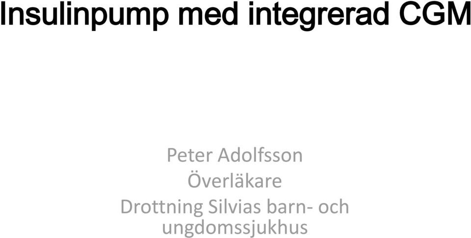 Adolfsson Överläkare