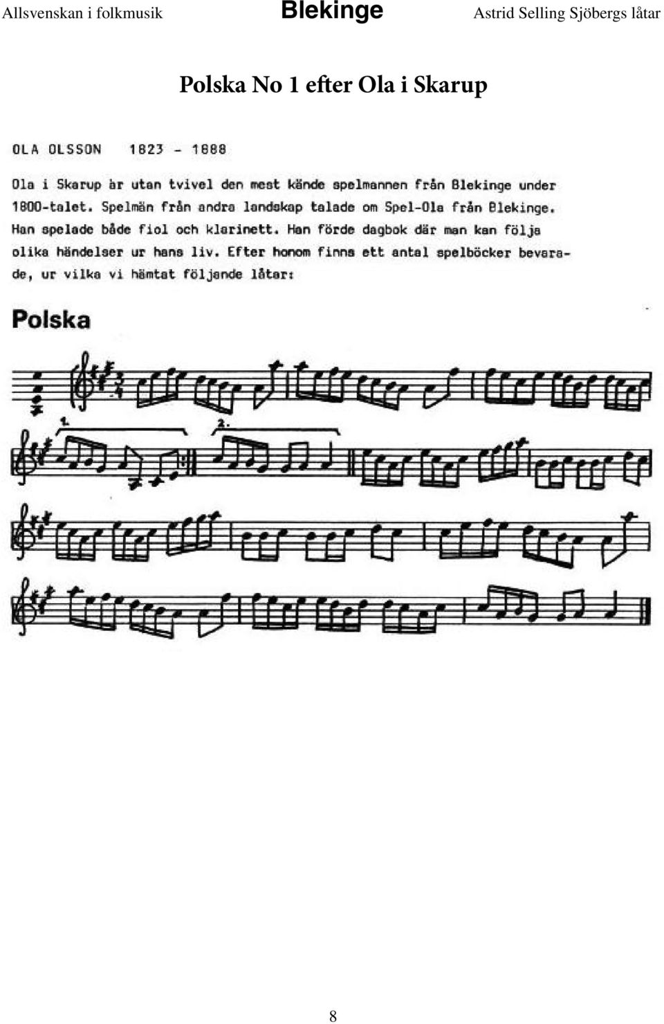 Sjöbergs låtar Polska