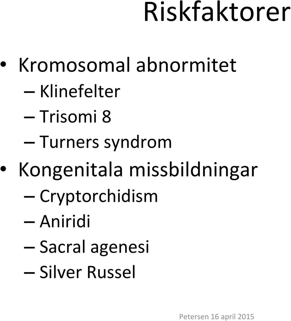 Kongenitala missbildningar