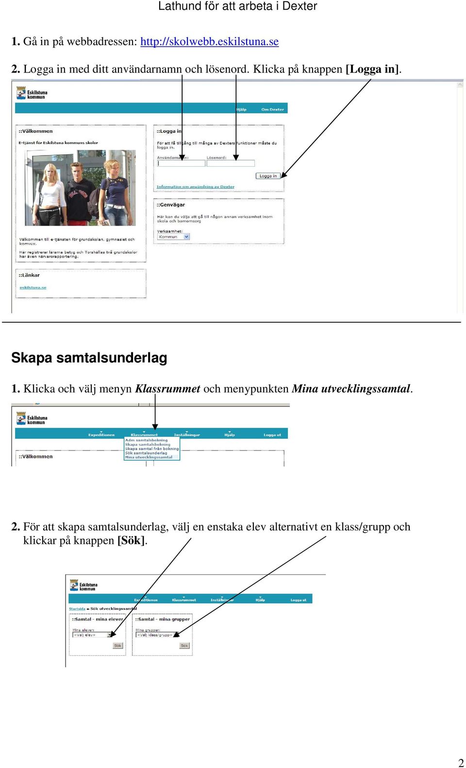 Skapa samtalsunderlag 1.