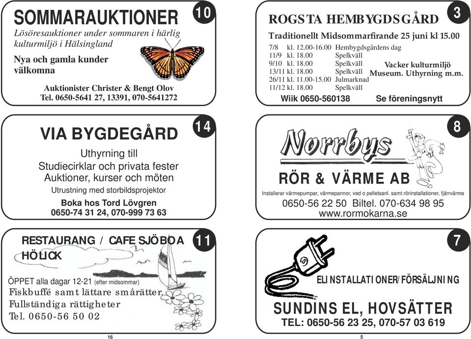 070-999 73 63 RESTAURANG / CAFE SJÖBOA HÖLICK ÖPPET alla dagar 12-21 (efter midsommar) Fiskbuffé samt lättare smårätter. Fullständiga rättigheter Tel.