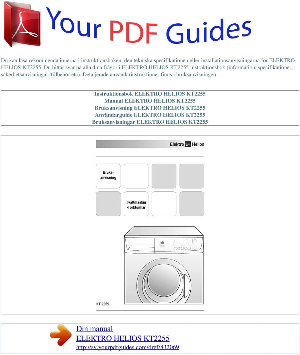 Du hittar svar på alla dina frågor i instruktionsbok (information, specifikationer,