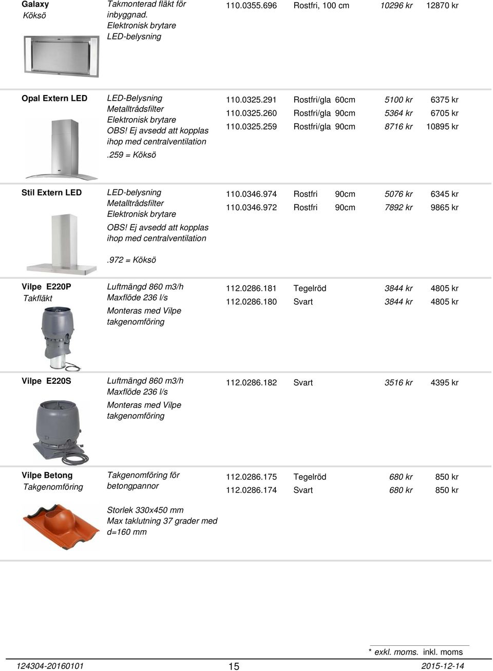 Ej avsedd att kopplas ihop med centralventilation 110.0346.974 Rostfri 90cm 110.0346.972 Rostfri 90cm 5076 kr 7892 kr 6345 kr 9865 kr.
