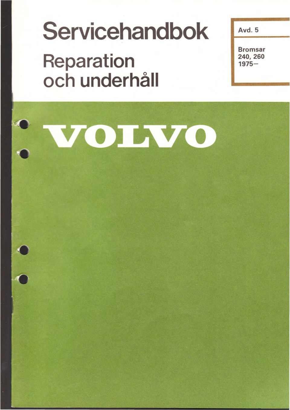 underhåll Avd.