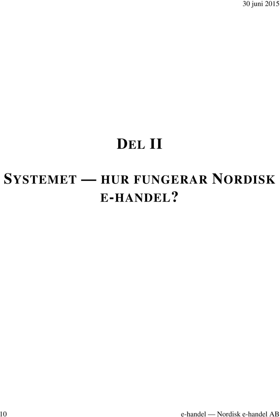 NORDISK E-HANDEL?