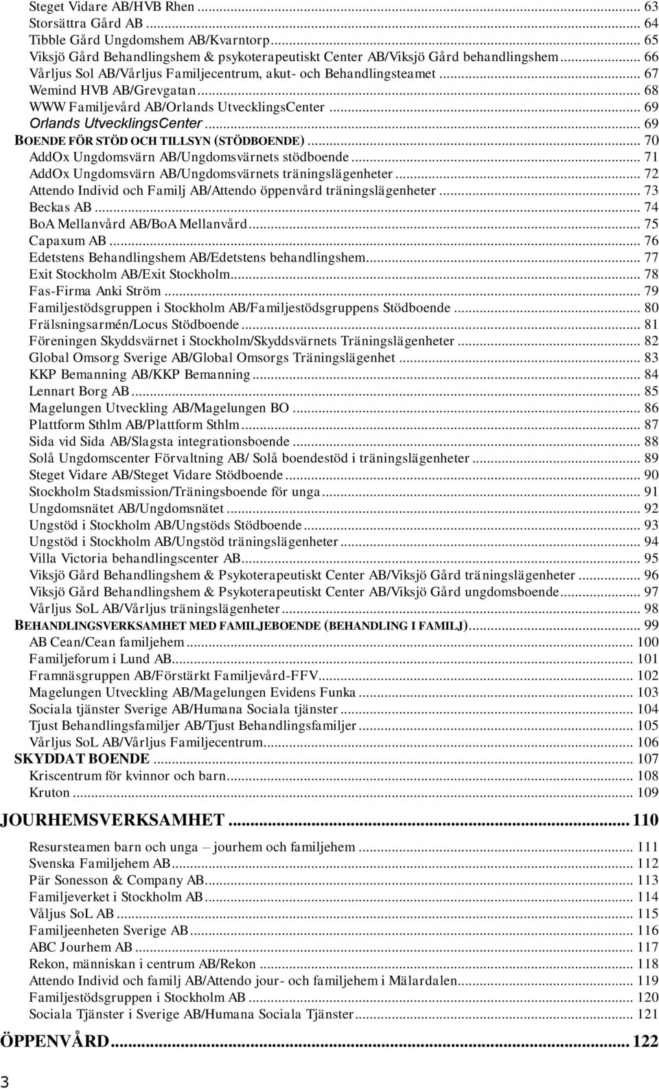 .. 69 BOENDE FÖR STÖD OCH TILLSYN (STÖDBOENDE)... 70 AddOx Ungdomsvärn AB/Ungdomsvärnets stödboende... 71 AddOx Ungdomsvärn AB/Ungdomsvärnets träningslägenheter.