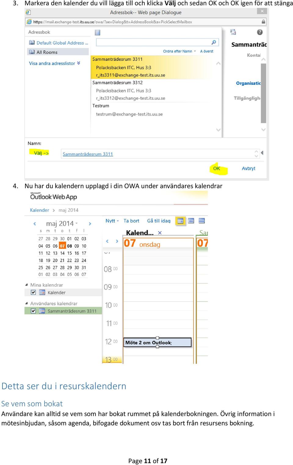 Skapa nya rum i outlook