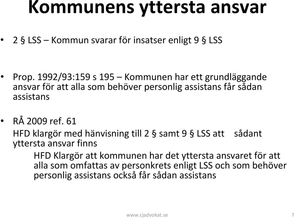 assistans RÅ 2009 ref.