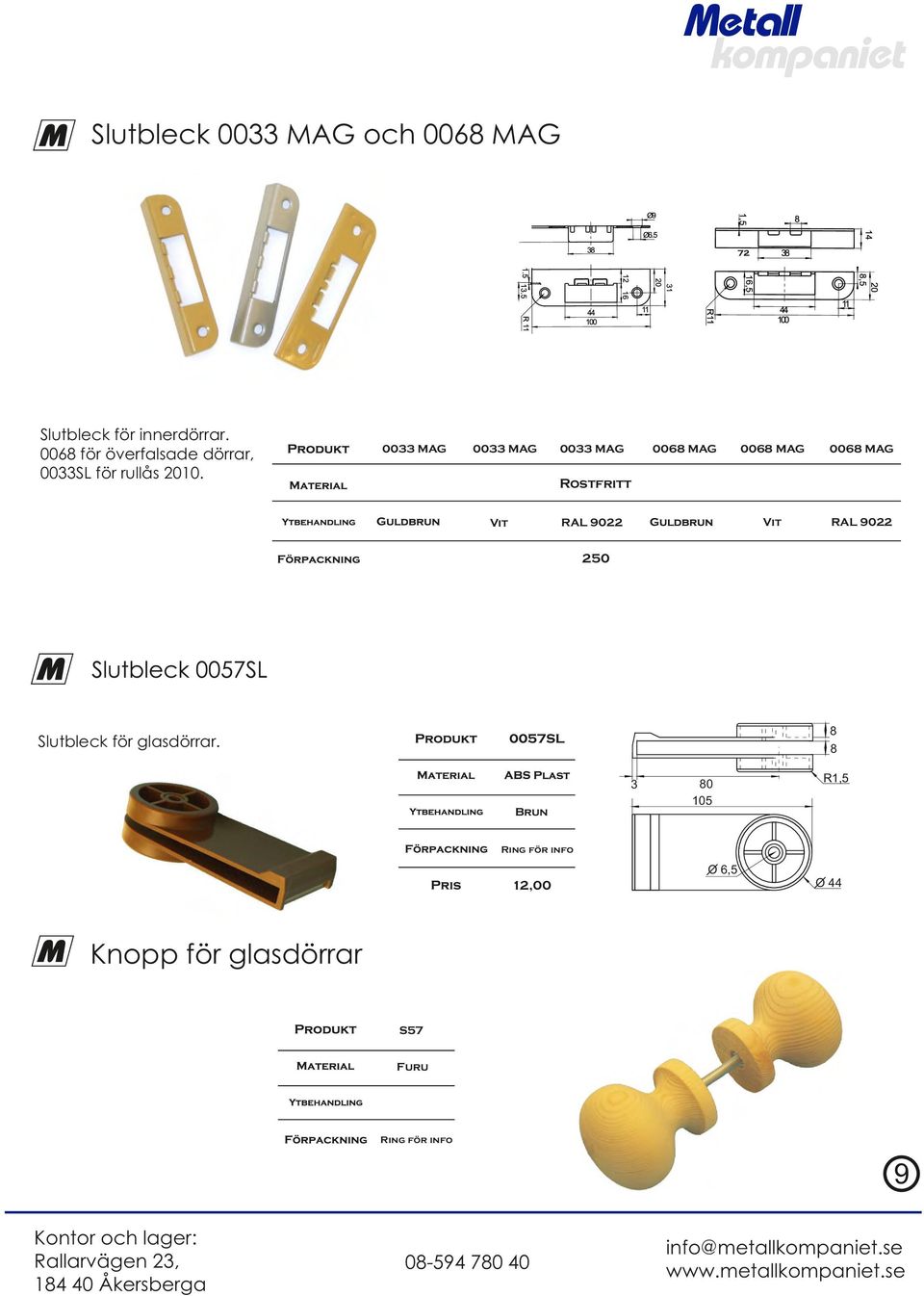 0033 MAG 0033 MAG 0033 MAG 0068 MAG 0068 MAG 0068 MAG Vit RAL 9022