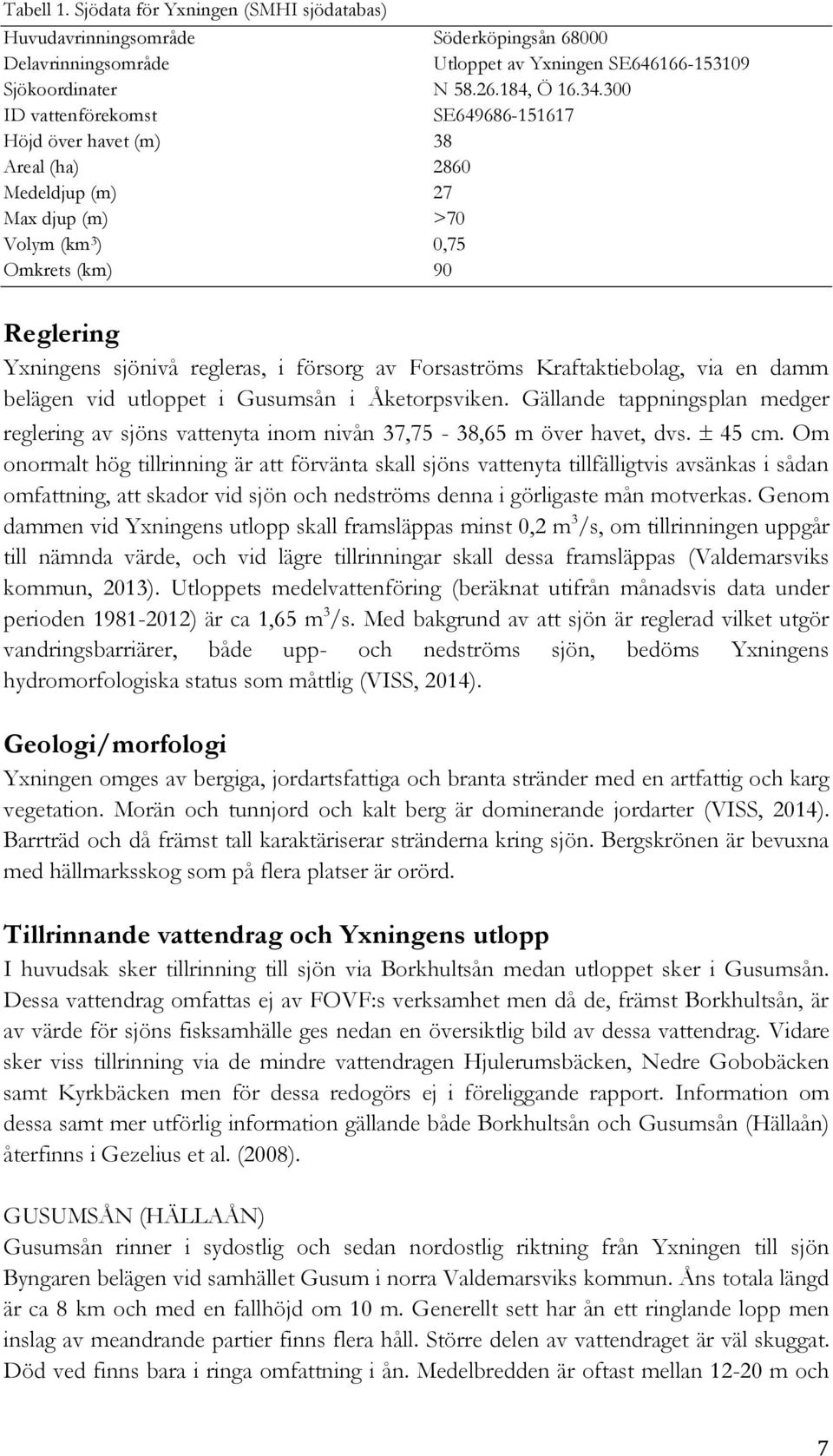 Forsaströms Kraftaktiebolag, via en damm belägen vid utloppet i Gusumsån i Åketorpsviken. Gällande tappningsplan medger reglering av sjöns vattenyta inom nivån 37,75-38,65 m över havet, dvs. 45 cm.