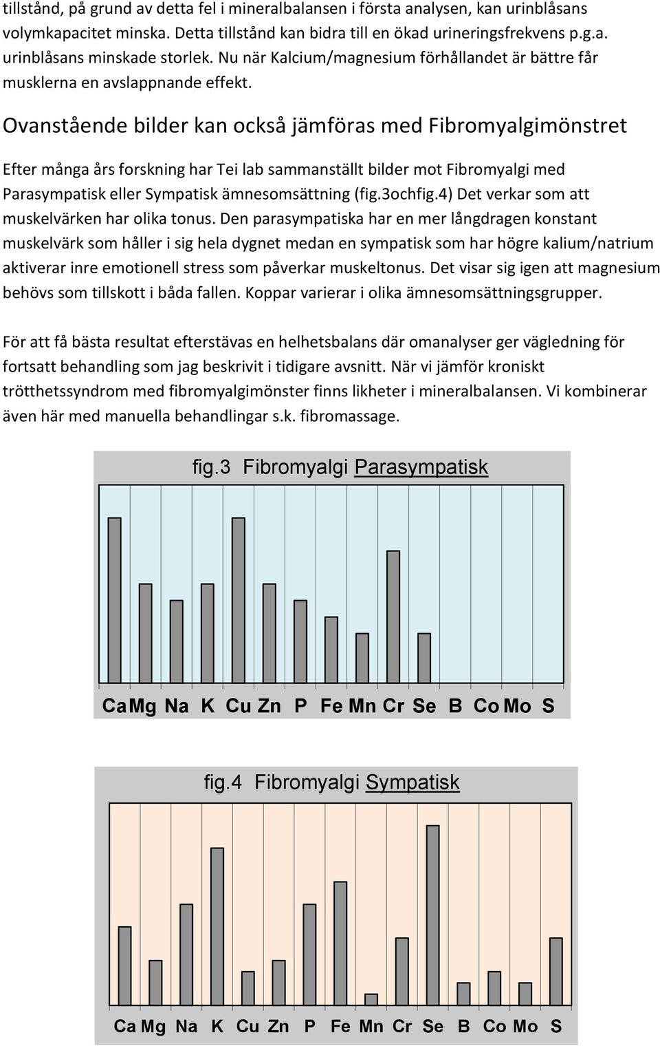 Ovanstående bilder kan också jämföras med Fibromyalgimönstret Efter många års forskning har Tei lab sammanställt bilder mot Fibromyalgi med Parasympatisk eller Sympatisk ämnesomsättning (fig.3ochfig.