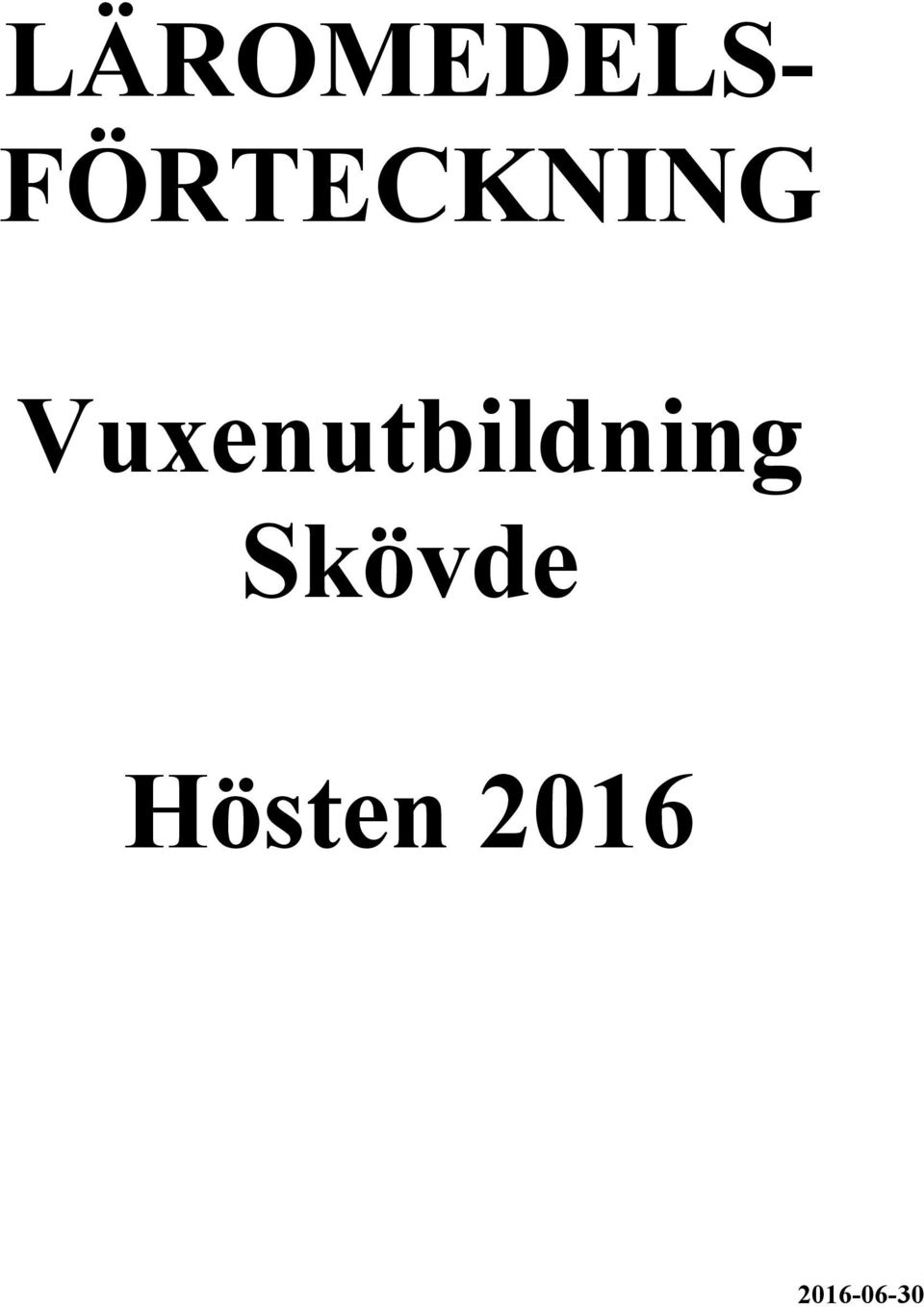 Vuxenutbildning