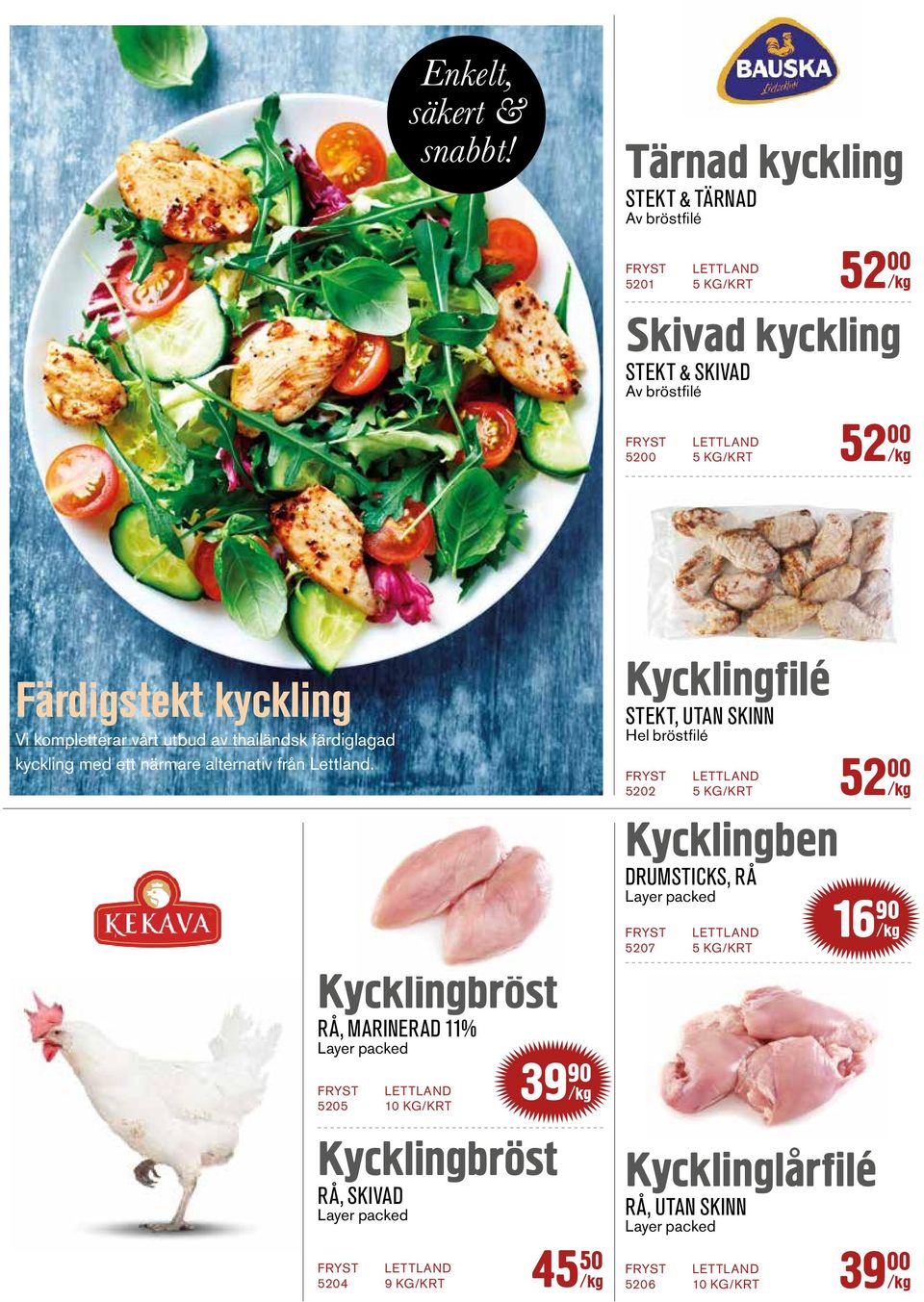 Vi kompletterar vårt utbud av thailändsk färdiglagad kyckling med ett närmare alternativ från Lettland.