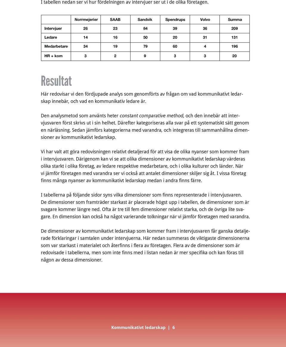 som genomförts av frågan om vad kommunikativt ledarskap innebär, och vad en kommunikativ ledare är.