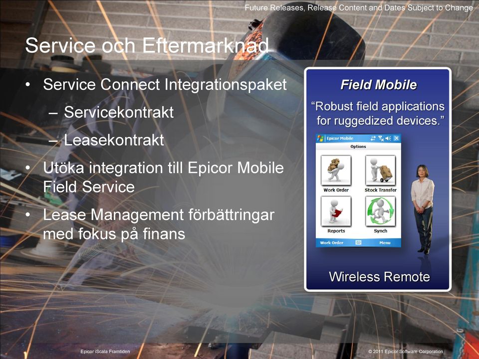 integration till Epicor Mobile Field Service Lease Management förbättringar med