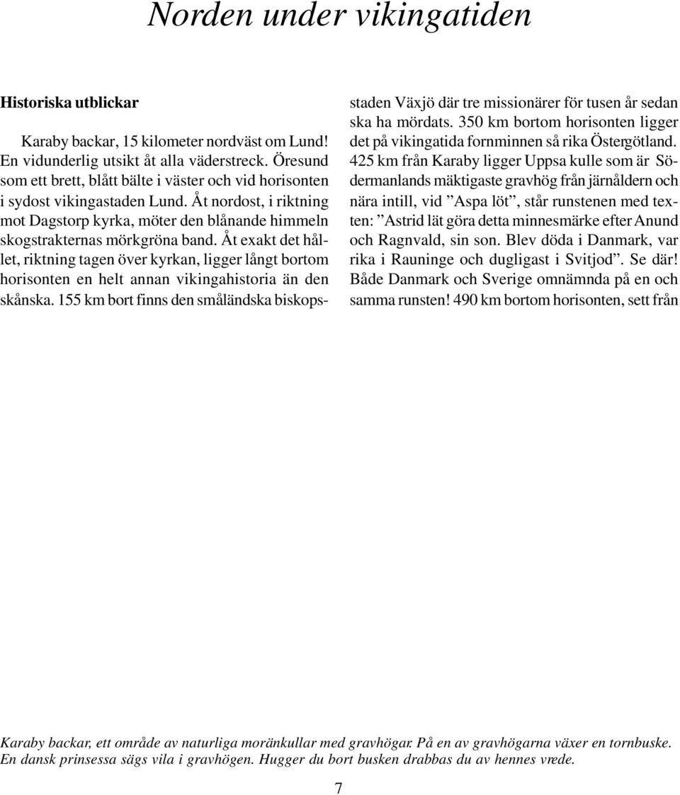 Åt exakt det hållet, riktning tagen över kyrkan, ligger långt bortom horisonten en helt annan vikingahistoria än den skånska.
