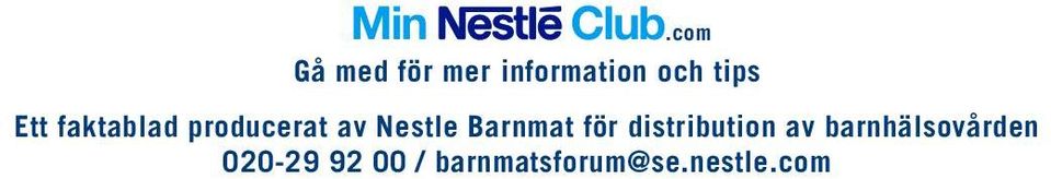 livet och tips Ett faktablad producerat av