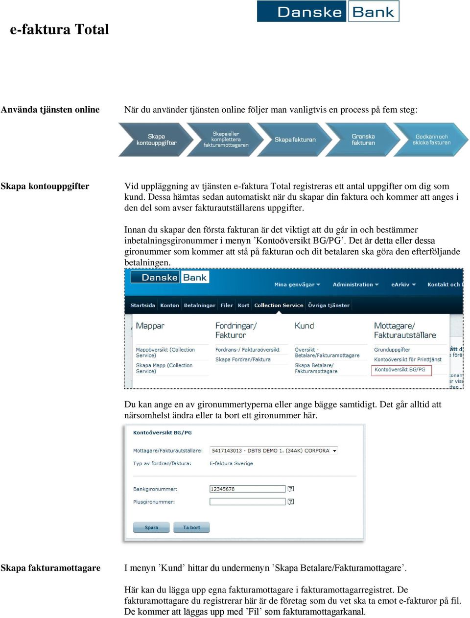 e-faktura Total Allmänt Om e-faktura i Danske Bank ...