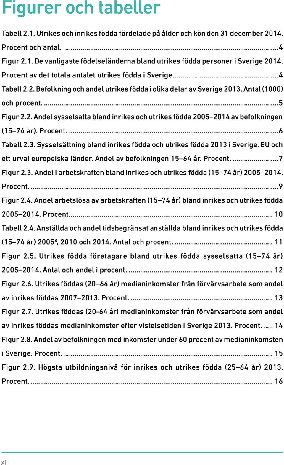 Procent...6 Tabell 2.3. Sysselsättning bland inrikes födda och utrikes födda 2013 i Sverige, EU och ett urval europeiska länder. Andel av befolkningen 15 64 år. Procent...7 Figur 2.3. Andel i arbetskraften bland inrikes och utrikes födda (15 74 år) 2005 2014.