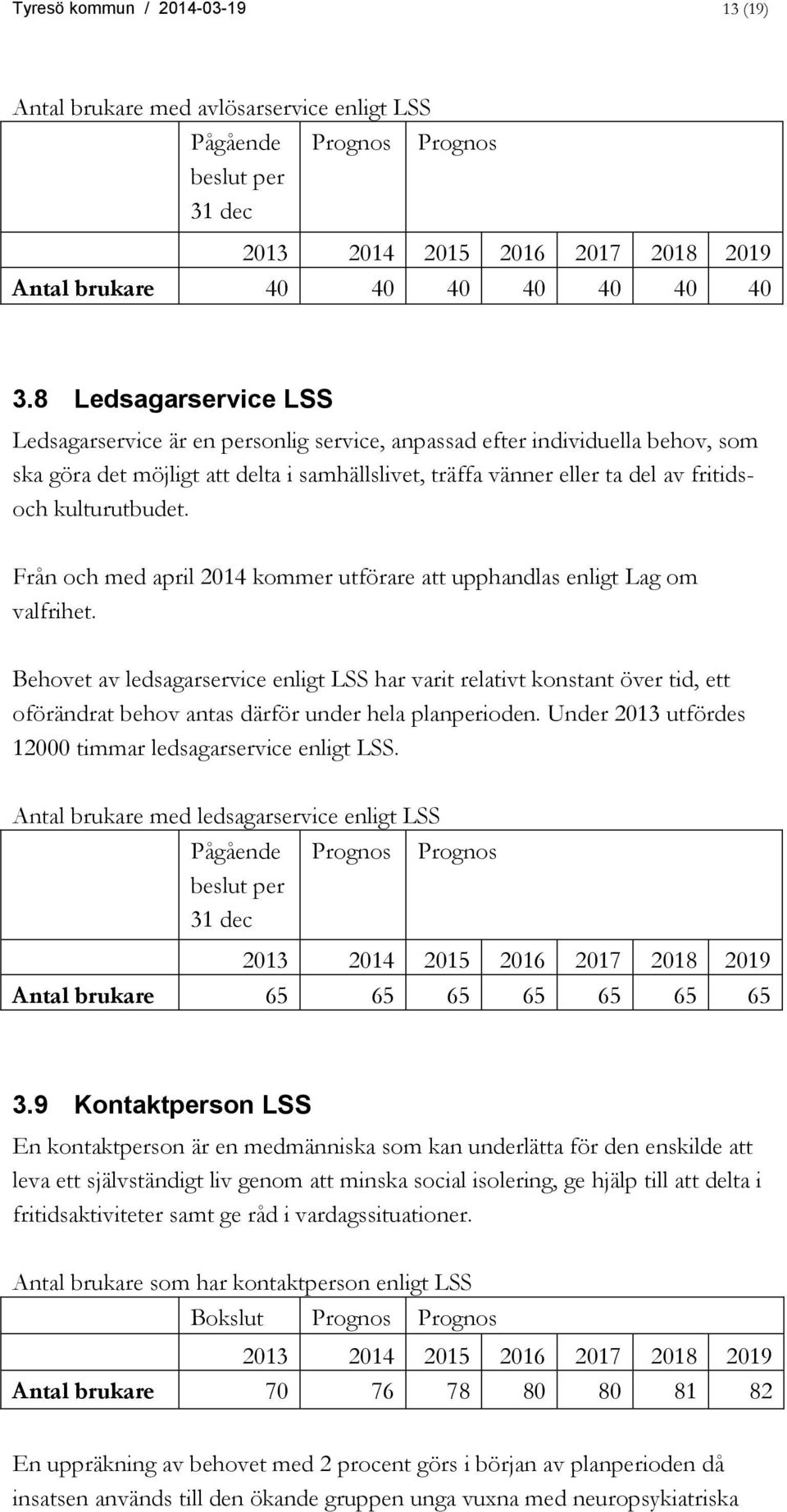 kulturutbudet. Från och med april 2014 kommer utförare att upphandlas enligt Lag om valfrihet.