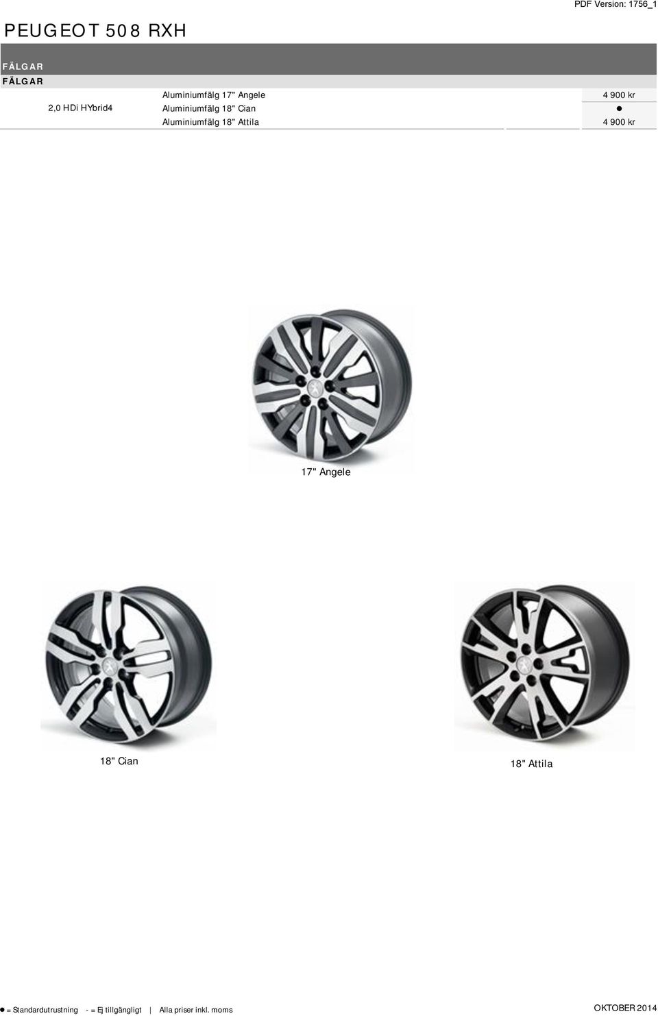 4 900 kr 17" Angele 18" Cian 18" Attila =
