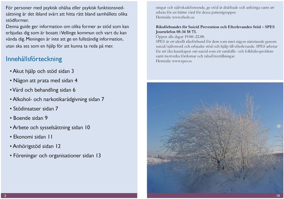 Meningen är inte att ge en fullständig information, utan ska ses som en hjälp för att kunna ta reda på mer.