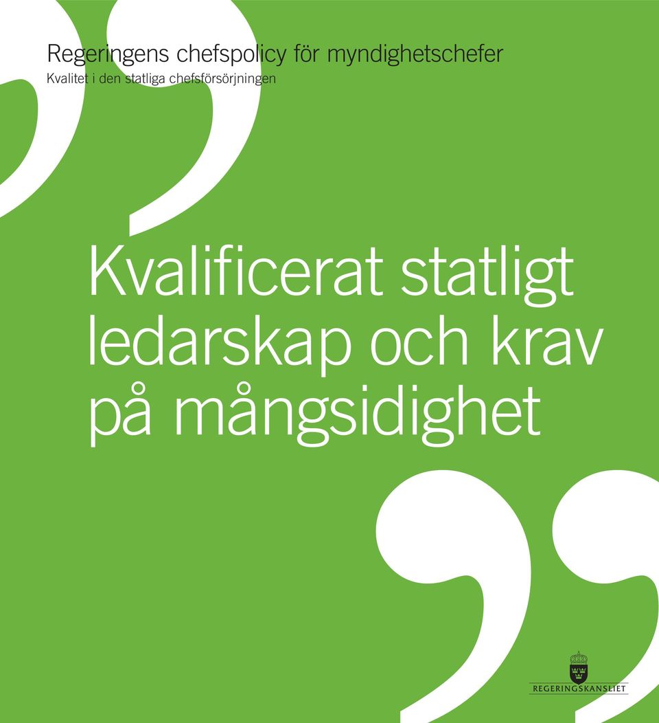 statliga chefsförsörjningen