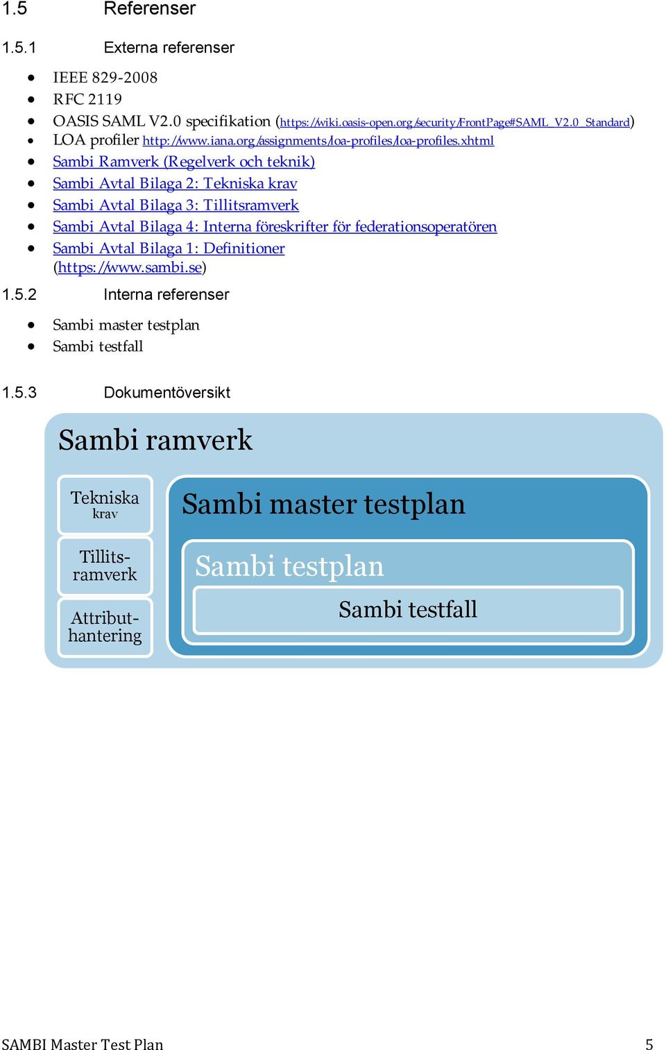 xhtml Sambi Ramverk (Regelverk och teknik) Sambi Avtal Bilaga 2: Tekniska krav Sambi Avtal Bilaga 3: Tillitsramverk Sambi Avtal Bilaga 4: Interna föreskrifter för