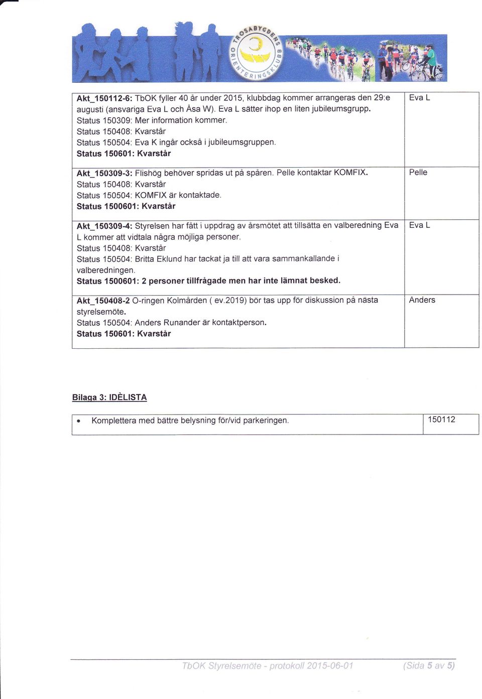 Status 150408: Kvarstår Status 150504: KOMFIX är kontaktade.