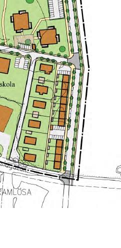 Utdrag ur plankartan Gustavslund etapp III Öster om kvarteret pågår utbyggnad av park och naturmark öster
